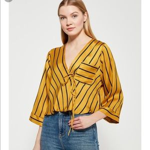 TOPSHOP TIE WRAP BLOUSE